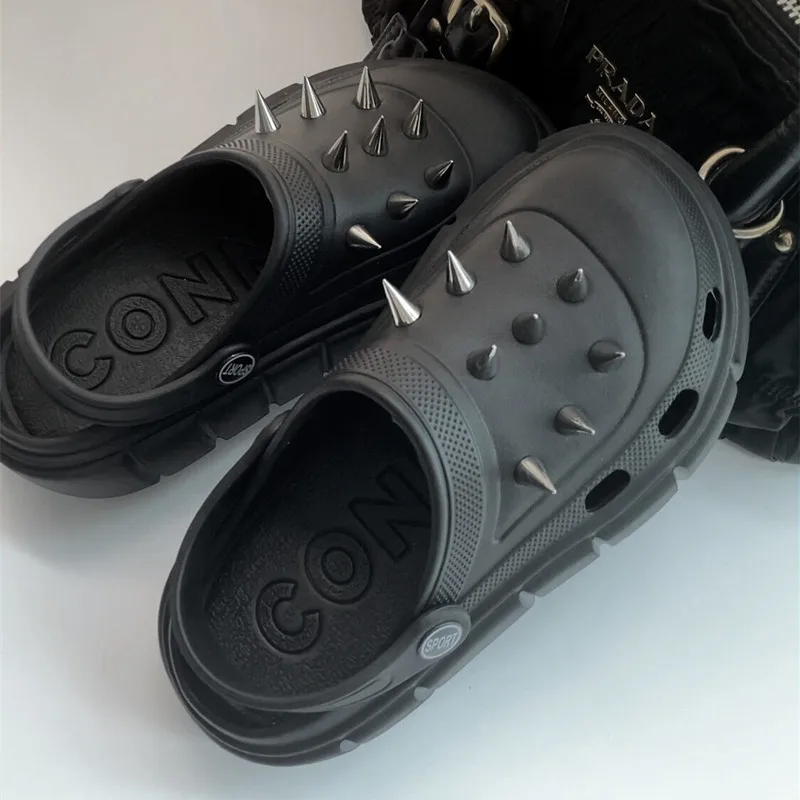 Y2K style Rivet Hole Shoes Wom - огляд і ціна Street Fashion Y2K