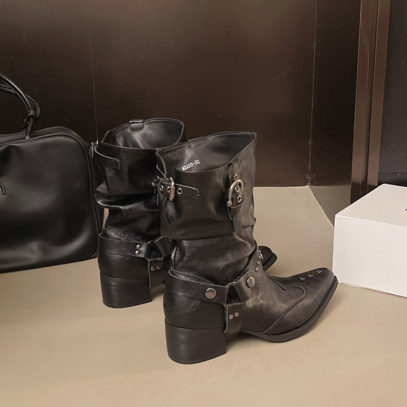 Y2k Motorbike Mid-calf Boots R - огляд і ціна Street Fashion Y2K