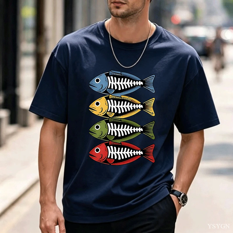 Mens Cotton Tee Retro Color Fi - огляд і ціна Street Fashion For Short Guys