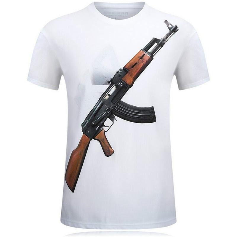 Tough Guy Style 3D Print T-shi - огляд і ціна Street Fashion For Short Guys